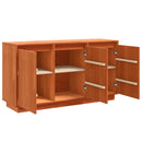 Sideboard Brun eg 111 x 34 x 60 cm Massiv fyrretræ