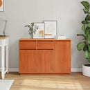 Sideboard med skuffe Voks brun 110 x 34 x 75 cm Massiv fyrretræ