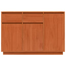 Sideboard med skuffe Voks brun 110 x 34 x 75 cm Massiv fyrretræ