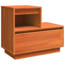 Natskab 2 pcs Voks brun 60 x 34 x 51 cm Konstrueret træ