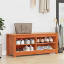 Opbevaringsbænk Voks brun 110 x 38 x 45,5 cm Massiv fyrretræ