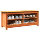Opbevaringsbænk Voks brun 110 x 38 x 45,5 cm Massiv fyrretræ