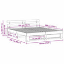 Sengestel med hovedgærde Hvid 180 x 200 cm Massiv fyrretræ