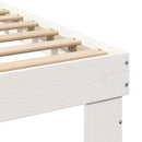 Sengestel med hovedgærde Hvid 160 x 200 cm Massiv fyrretræ