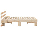 Sengestel med hovedgærde Brun 140 x 190 cm Massiv fyrretræ