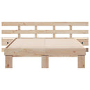Sengestel med hovedgærde Brun 135 x 190 cm Massiv fyrretræ
