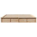 Sengestel Brun 200 x 200 cm Massiv fyrretræ