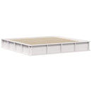 Sengestel Hvid 200 x 200 cm Massiv fyrretræ