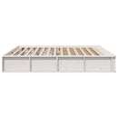 Sengestel Hvid 200 x 200 cm Massiv fyrretræ