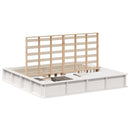 Sengestel Hvid 180 x 200 cm Massiv fyrretræ