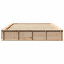 Sengestel Brun 150 x 200 cm Massiv fyrretræ