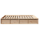 Sengestel Brun 150 x 200 cm Massiv fyrretræ