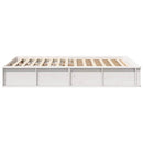 Sengestel Hvid 140 x 200 cm Massiv fyrretræ