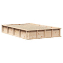 Sengestel Brun 120 x 200 cm Massiv fyrretræ