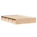 Sengestel Brun 120 x 200 cm Massiv fyrretræ