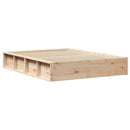 Sengestel Brun 140 x 190 cm Massiv fyrretræ