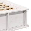 Sengestel Hvid 140 x 190 cm Massiv fyrretræ