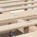 Sengestel Hvid 140 x 190 cm Massiv fyrretræ