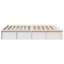Sengestel Hvid 140 x 190 cm Massiv fyrretræ