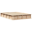 Sengestel Brun 135 x 190 cm Massiv fyrretræ