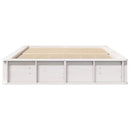 Sengestel Hvid 135 x 190 cm Massiv fyrretræ