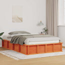 Sengestel Voks brun 135 x 190 cm Massiv fyrretræ