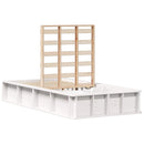 Sengestel Hvid 100 x 200 cm Massiv fyrretræ