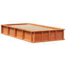 Sengestel Voks brun 100 x 200 cm Massiv fyrretræ