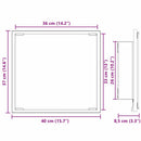 LED badeværelsesspejl Røget eg 40 x 37 x 8.5 cm Konstrueret træ