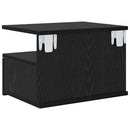 Flydende Natbord Sort eg 40 x 31 x 28 cm Konstrueret træ