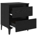 Natskab 2 pcs Sort eg 40 x 35 x 50 cm Konstrueret træ