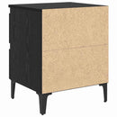 Natskab 2 pcs Sort eg 40 x 35 x 50 cm Konstrueret træ