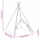Teepee Telt Hvid 120 x 120 x 150 cm Stof og Plast