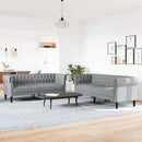 Stue Sofa 2 pcs Lysegrå 201,5 x 74,5 x 74,5 cm Stof