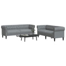 Stue Sofa 2 pcs Lysegrå 201,5 x 74,5 x 74,5 cm Stof