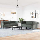 Stue Sofa 2 pcs Mørkegrå 201,5 x 74,5 x 74,5 cm Stof