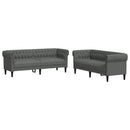 Stue Sofa 2 pcs Mørkegrå 201,5 x 74,5 x 74,5 cm Stof