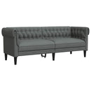 Stue Sofa 2 pcs Mørkegrå 201,5 x 74,5 x 74,5 cm Stof