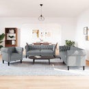 Stue Sofa 3 pcs Lysegrå 201,5 x 74,5 x 74,5 cm Stof