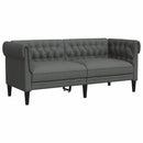 Stue Sofa 3 pcs Mørkegrå 201,5 x 74,5 x 74,5 cm Stof