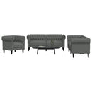 Stue Sofa 3 pcs Mørkegrå 201,5 x 74,5 x 74,5 cm Stof