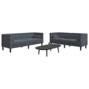 Stue Sofa 2 pcs Mørkegrå 194 x 74,5 x 70,5 cm Fløjl