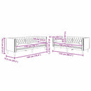Stue Sofa 2 pcs Mørkegrå 194 x 74,5 x 70,5 cm Fløjl