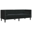 Stue Sofa 2 pcs Sort 194 x 74,5 x 70,5 cm Fløjl
