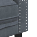 Stue Sofa 3 pcs Mørkegrå 194 x 74,5 x 70,5 cm Fløjl
