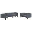 Stue Sofa 3 pcs Mørkegrå 194 x 74,5 x 70,5 cm Fløjl