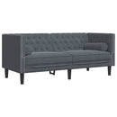 Stue Sofa 3 pcs Mørkegrå 194 x 74,5 x 70,5 cm Fløjl