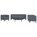 Stue Sofa 3 pcs Mørkegrå 194 x 74,5 x 70,5 cm Fløjl