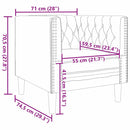 Stue Sofa 3 pcs Sort 194 x 74,5 x 70,5 cm Fløjl