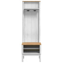Gangskab FLORO Hvid 50 x 40 x 158 cm Massivt fyrretræ